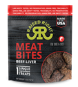 Beef Liver Meat Bites, 5 oz. raised, right, beef, liver, single, ingredient, dog, meat, bites