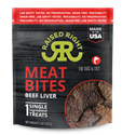 Beef Liver Meat Bites, 5 oz. raised, right, beef, liver, single, ingredient, dog, meat, bites