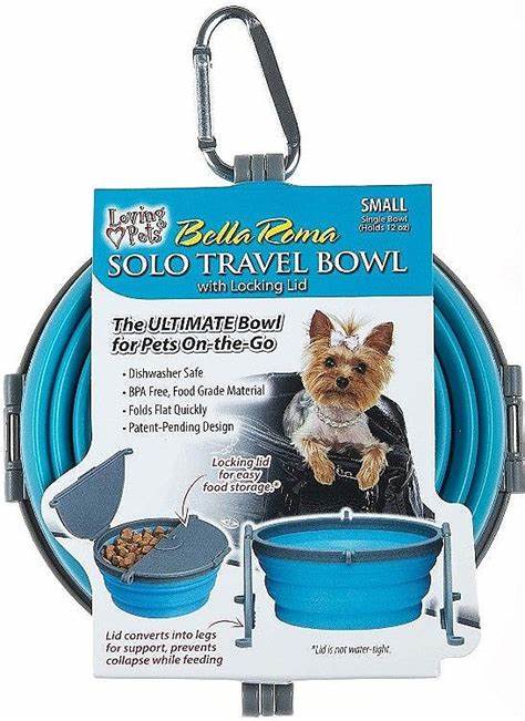 Loving Pets Bella Roma Travel Bowl for Dogs 