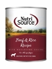 Canned Beef & Rice 13 oz., 12/cs nutrisource, wet, dog, food, beef, rice, canned, can