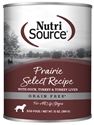 Canned Grain Free Prairie Select 13 oz., 12/cs nutrisource, kln, grain, free, canned, prairie, dog, select
