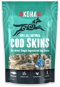 Cod Skins, 2.5 oz. koha, natural, single, dog, treat, cod, skins
