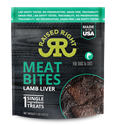 Lamb Liver Meat Bites, 5 oz. raised, right, lamb, liver, single, ingredient, dog, meat, bites